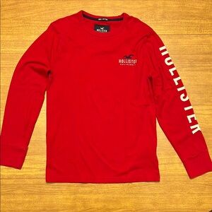 Hollister Red Long Sleeve Shirt